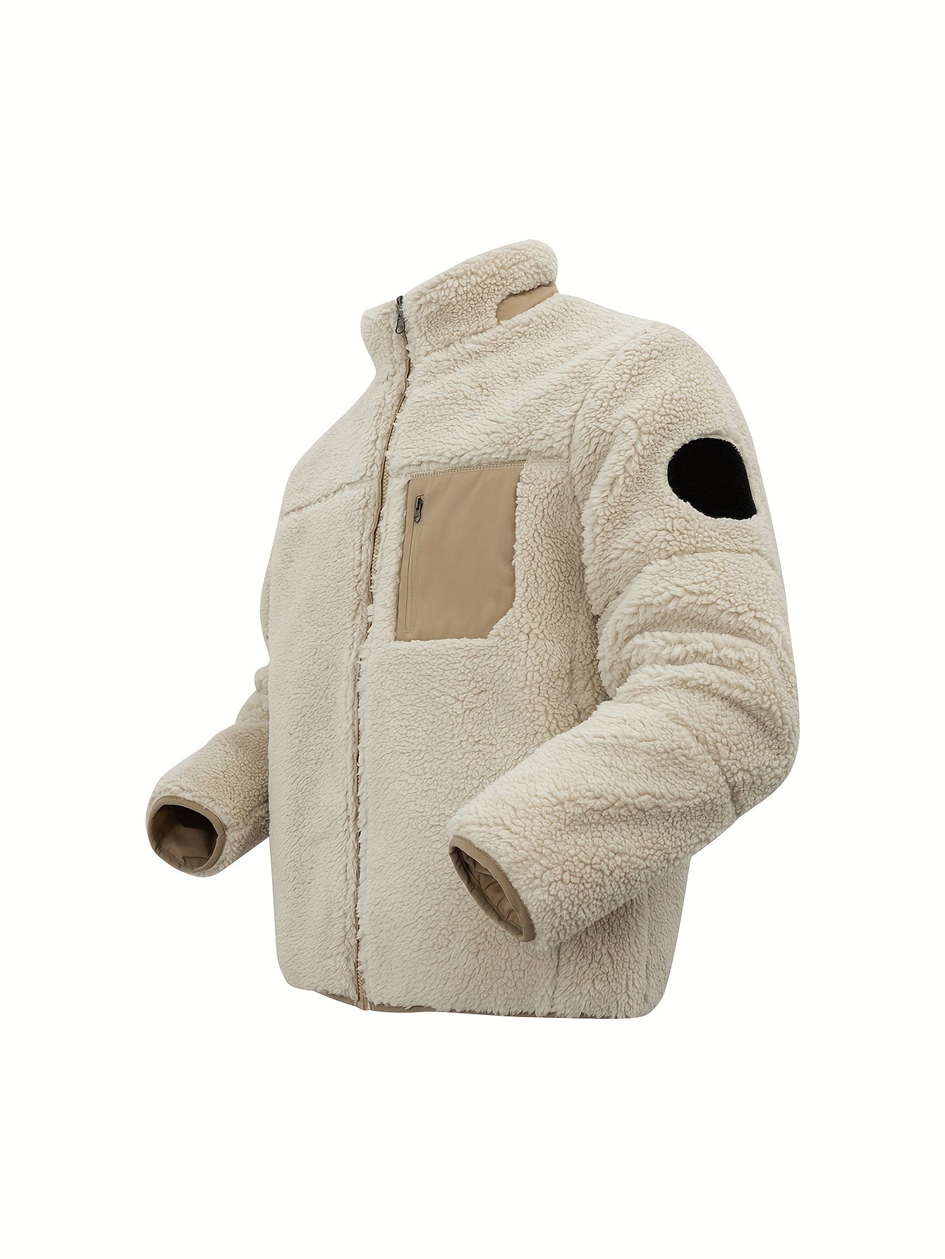 Dam Vinterjacka Teddy Högkrage Fleece för Kalla Dagar-3
