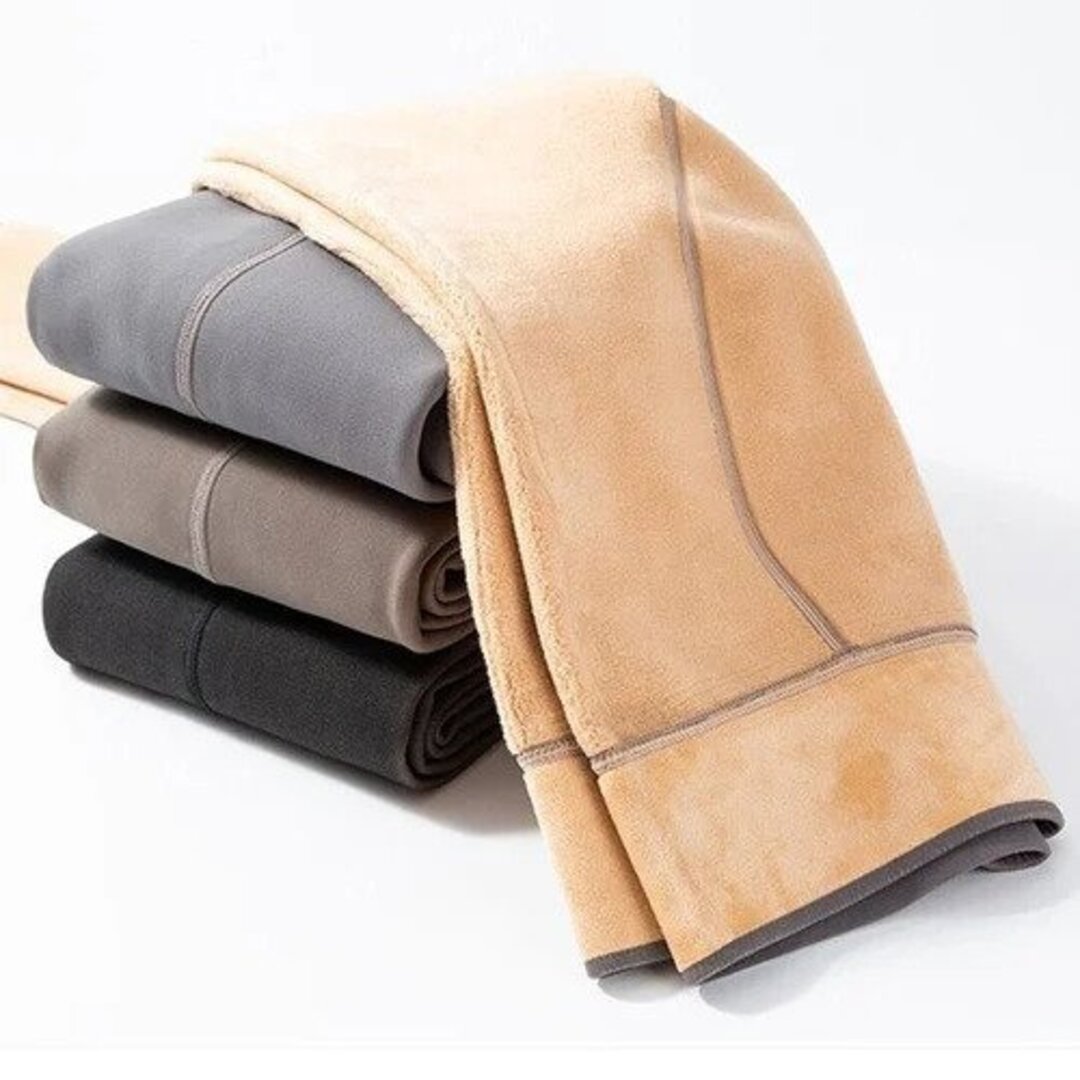 Dam Mjukisbyxor Hög Midja Fleece Stretch Material-4