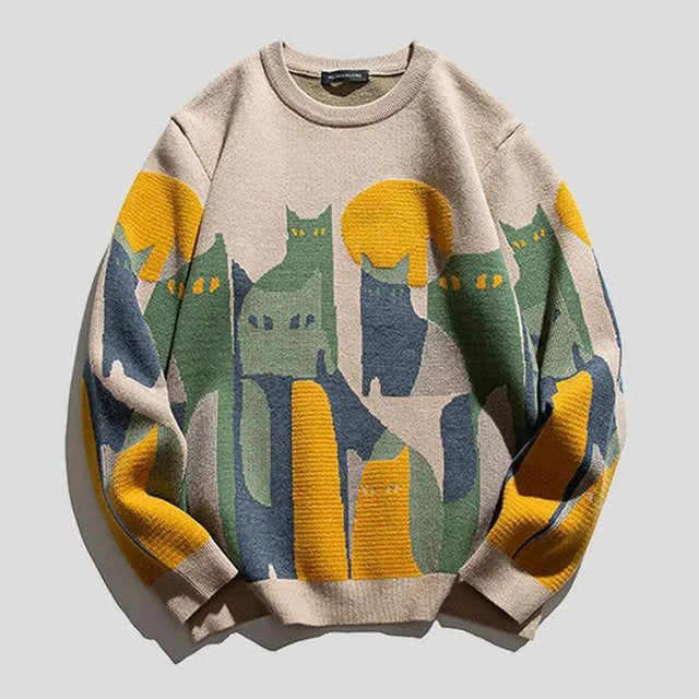 Unisex Katttröja Mjuk Stickad Kvalitet med Charmigt Motiv 2