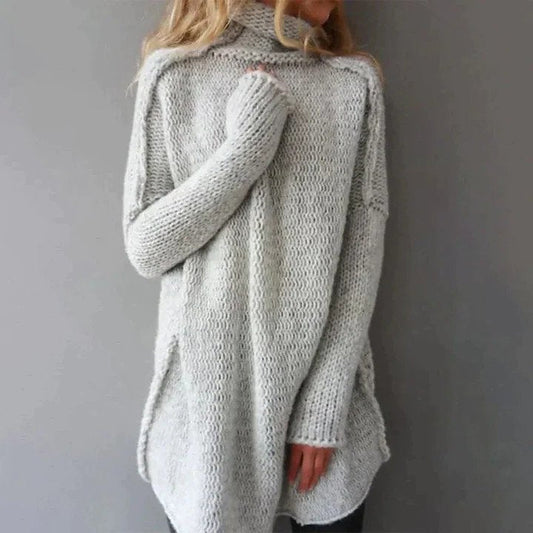 Stickad Dam Turtleneck Tröja i Premium Material â Elegant Design och Perfekt Passform för Alla TillfĂ€llen 1