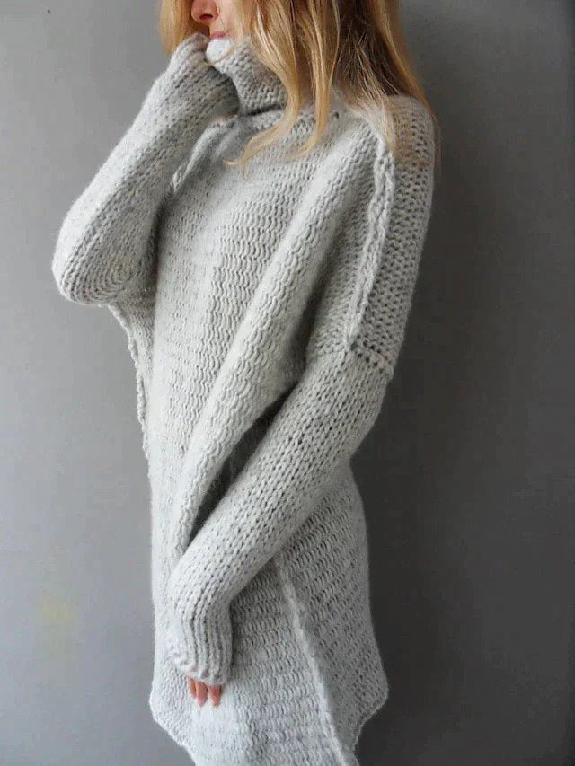 Stickad Dam Turtleneck Tröja i Premium Material – Elegant Design och Perfekt Passform för Alla Tillfällen 2
