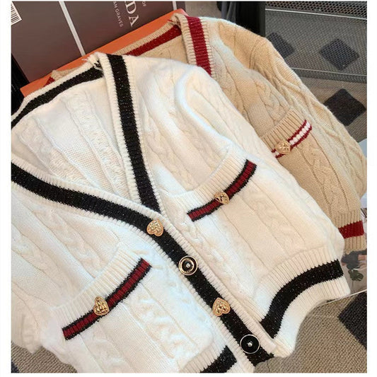 LĂ„ng Stickad Kofta för Dam i Akryl â Modern Cardigan för Kalla Dagar, Perfekt för Lager-pĂ„-Lager Styling 1