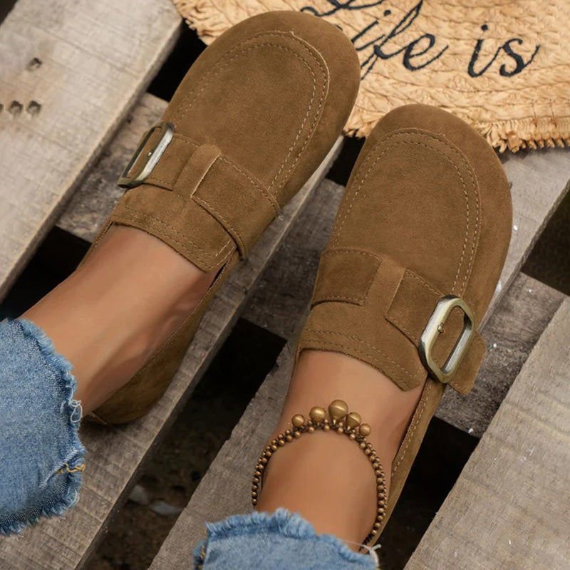 Herr Slip On Sneakers Syntetiskt Läder Vintage Stil Komfort-5