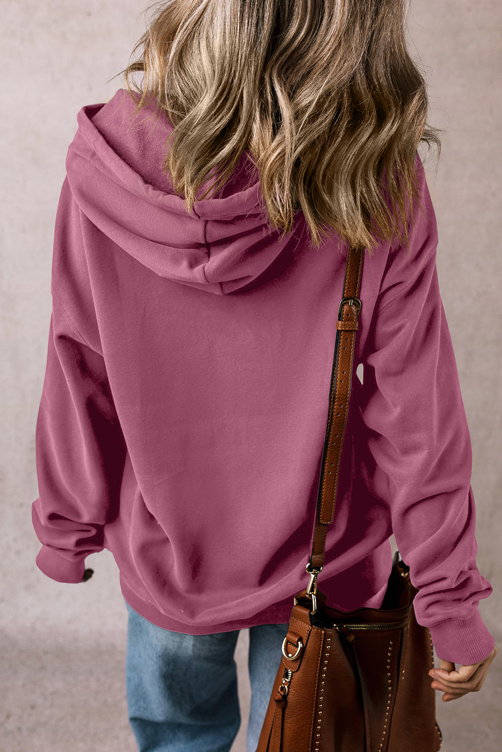 Dam Hoodie Fleecefoder Avslappnad Polyester-2