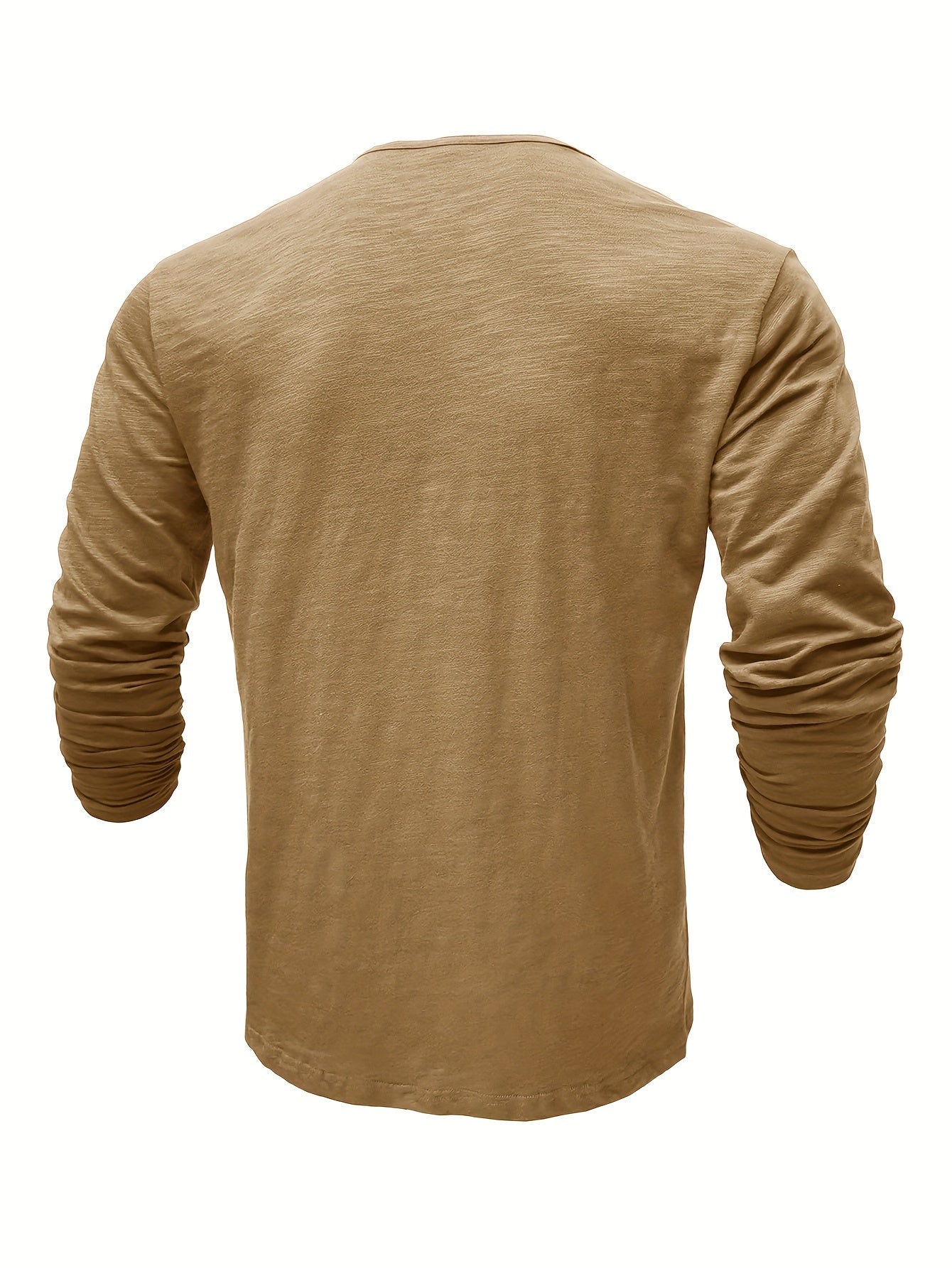 Herrskjorta Henley Halvknapp Stretchmaterial Tidlös Stil-4