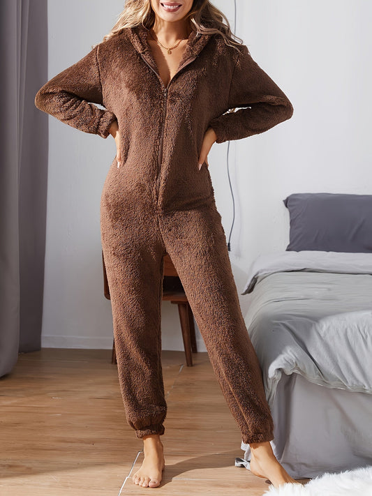 Dam Overall Hooded Mjuk Material för Avslappnad Vinterkomfort 1