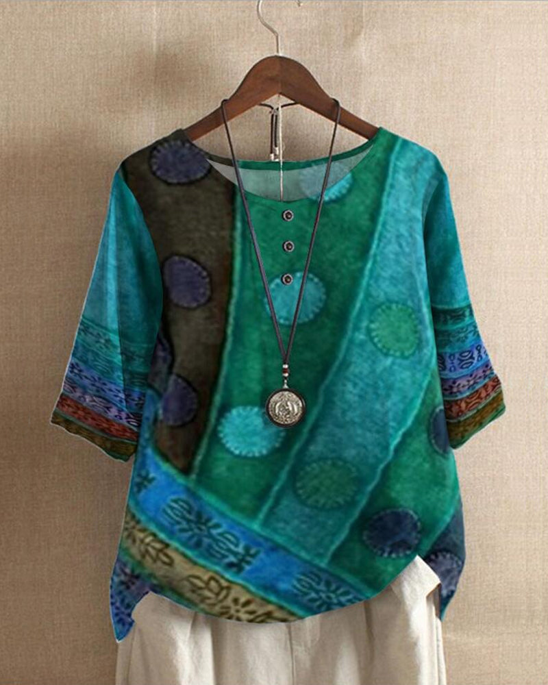 Variant image for Festtoppar Dam Boho Vintage Lätt Tyg-7