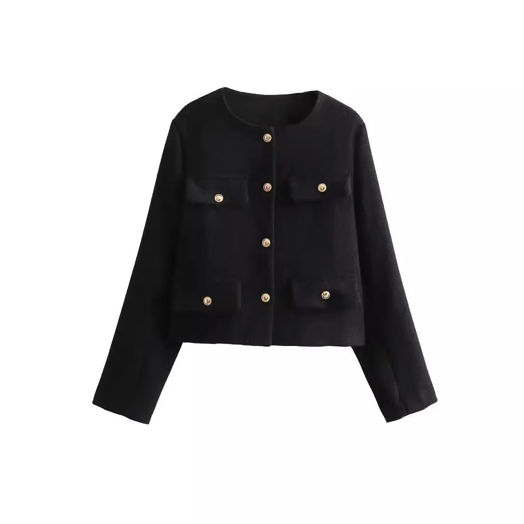 Kvinnors Blazer Modern Design Polyester Knappstängning 8