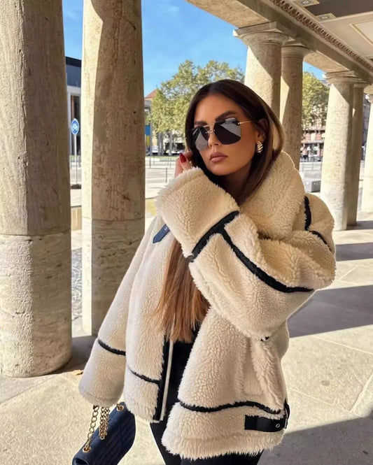 Dam Teddy Mantel Mjuk Teddy-Fleece Elegant-1