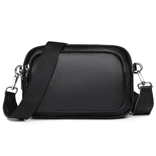 Elegant Axelväska Dam i Äkta Skinn – Axelremsväska för Vardagsbruk och Fritid, 20.5x14.5x3 cm 1