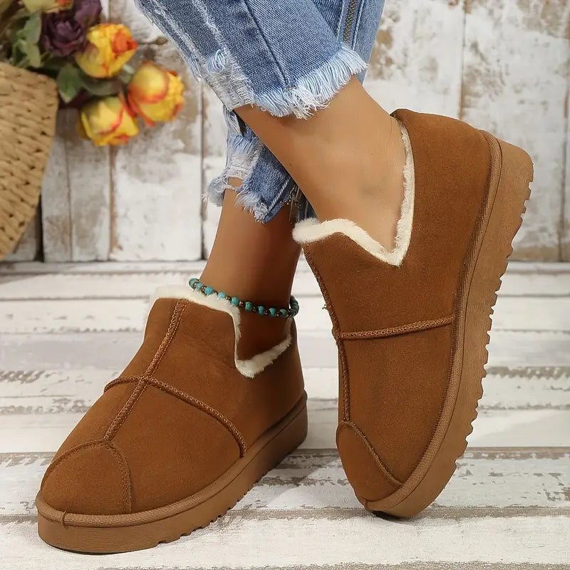 Vinterstövlar Dam Vattentäta Fodrade Med Varmt Foder-5