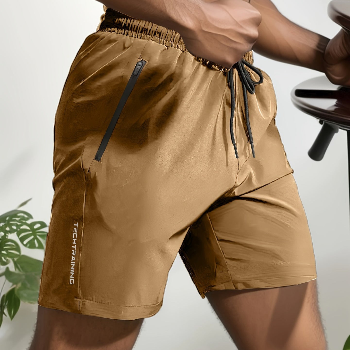 Herr Sportshorts Snabbtorkande Andningsbara Polyester-5
