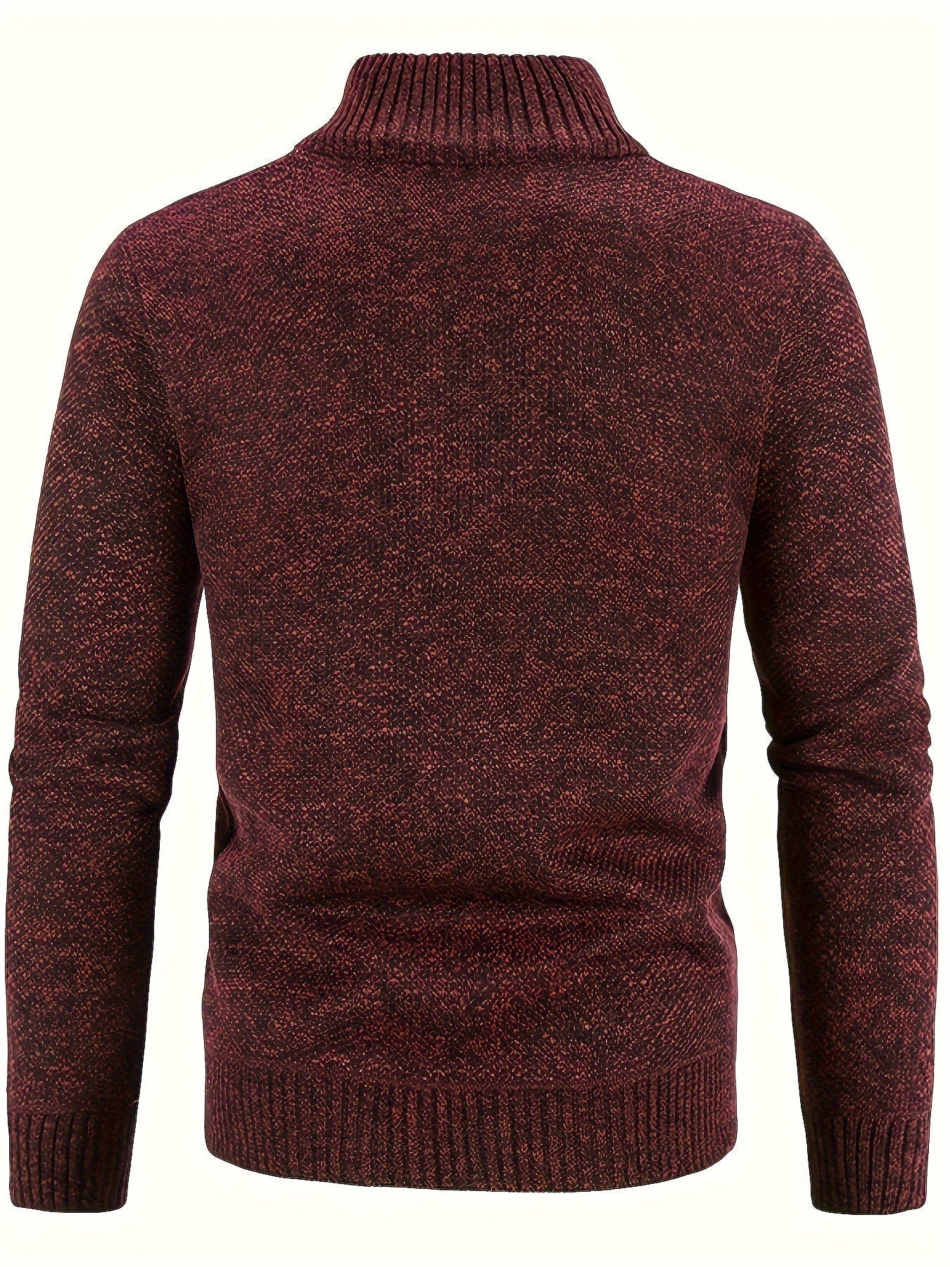 Herrjacka Vinter Zip-Jacka Hög Krage Stickad Design-3