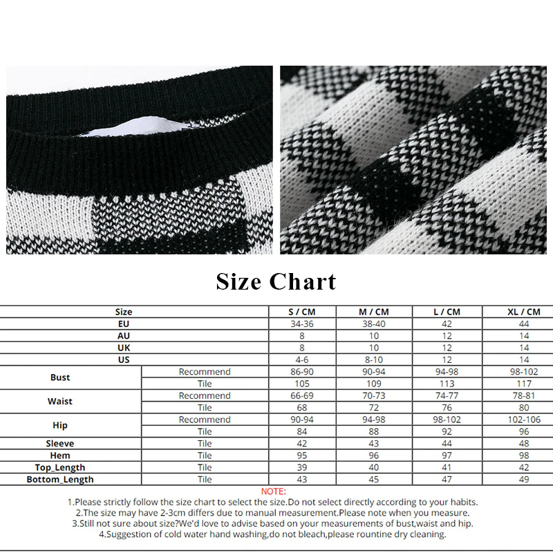 Kvinnors Kort Kjol Rutig Polyester Spandex Mini Rock-6