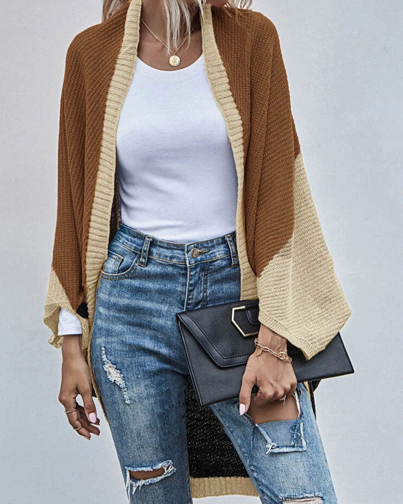 Svart Lång Kofta för Dam – Avslappnad Stickad Cardigan i 100% Akryl, Perfekt för Kalla Dagar 12