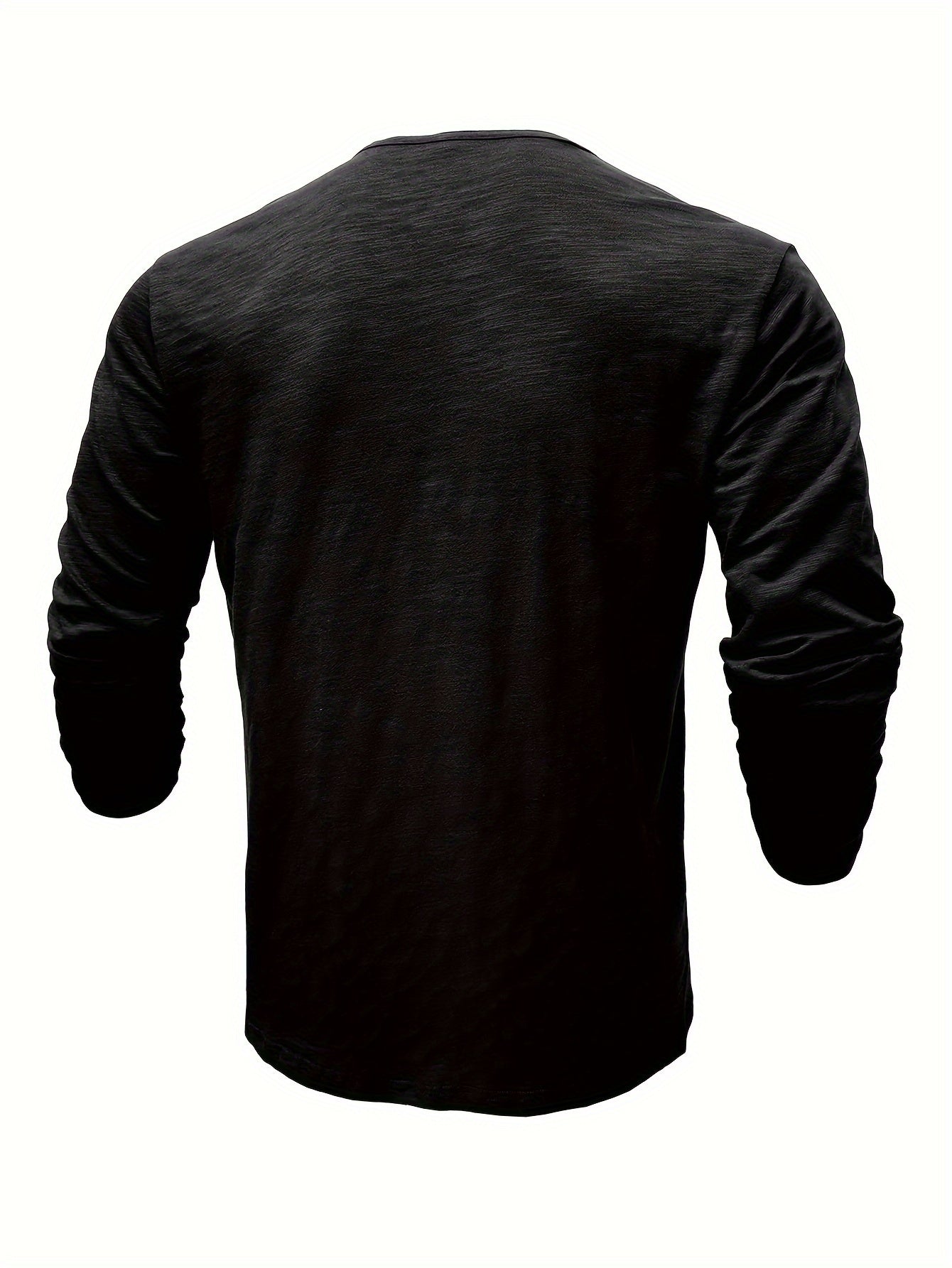 Herrskjorta Henley Halvknapp Stretchmaterial Tidlös Stil-3