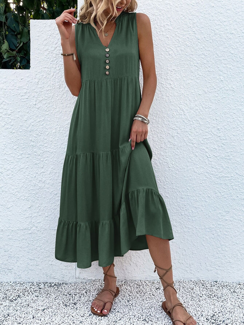 Dam Smockklänning Boho Stil Icke-Stretchigt Tyg 8