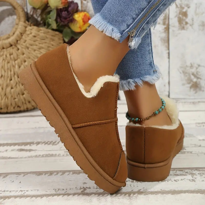 Vinterstövlar Dam Vattentäta Fodrade Med Varmt Foder-4