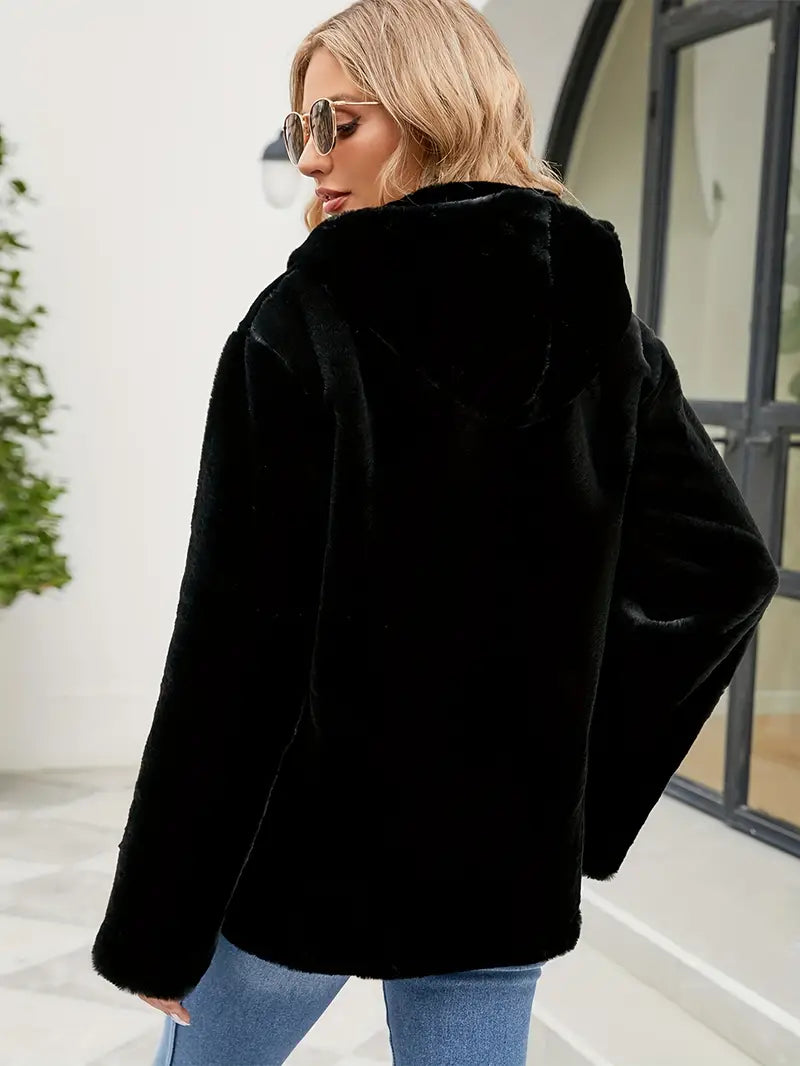 Dam Vinterjacka Zip-up Mjuk Polyester Lång-3