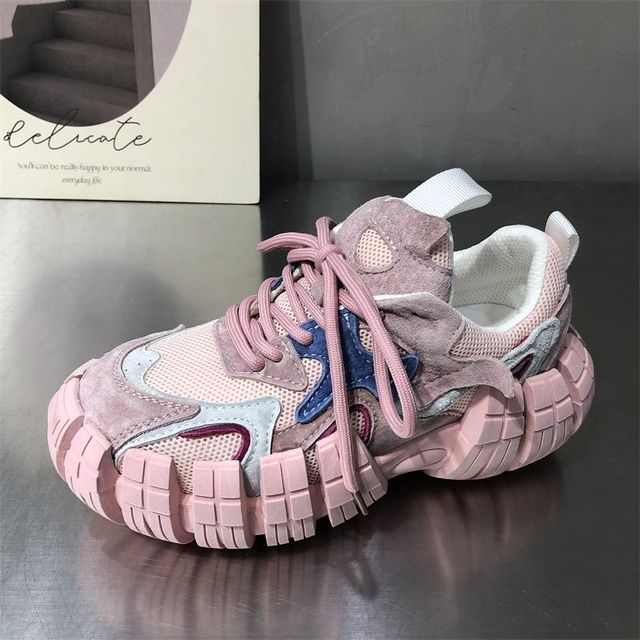 Kvinnors Sneakers Andningsbart Mesh Gummi 7