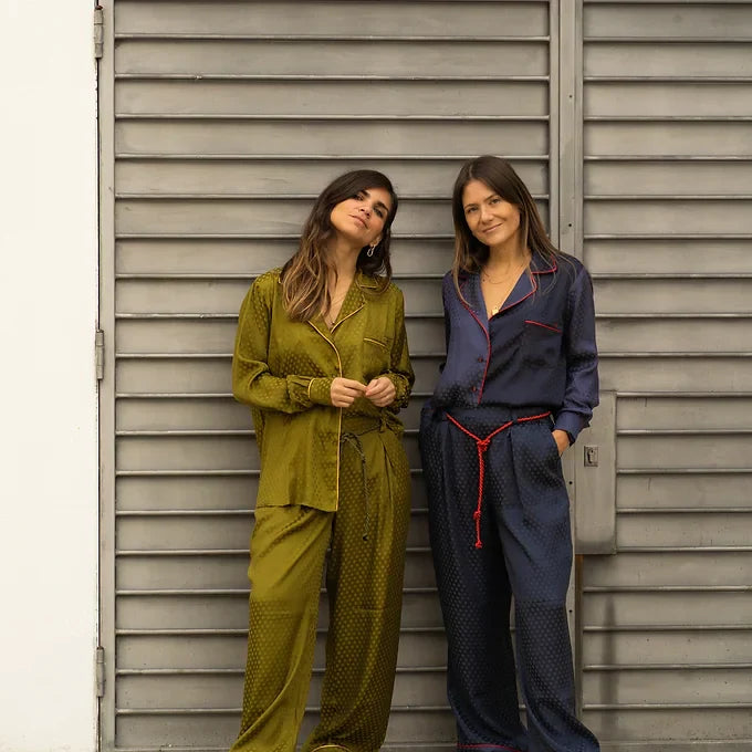 Dam Pyjamas Set Trendig Design Viskos Polyester-5