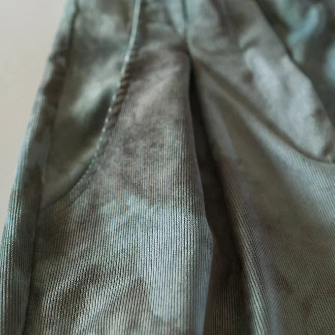 Snygga Byxor Dam Hög Midja Corduroy-3