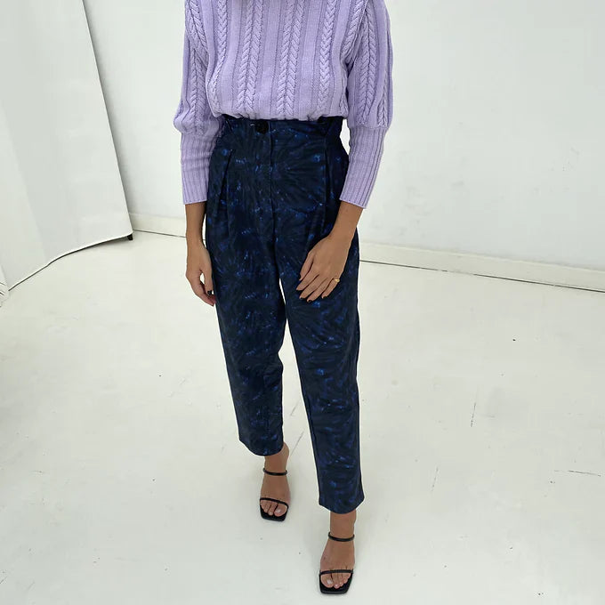 Snygga Byxor Dam Spiral Tie Dye Vintage 100% Bomull 5