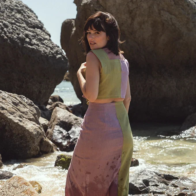 Dam Topp Sicksackdesign i 100% Linne – Lätt och Luftig, Storlek XS, Perfekt för Vår och Sommar 5