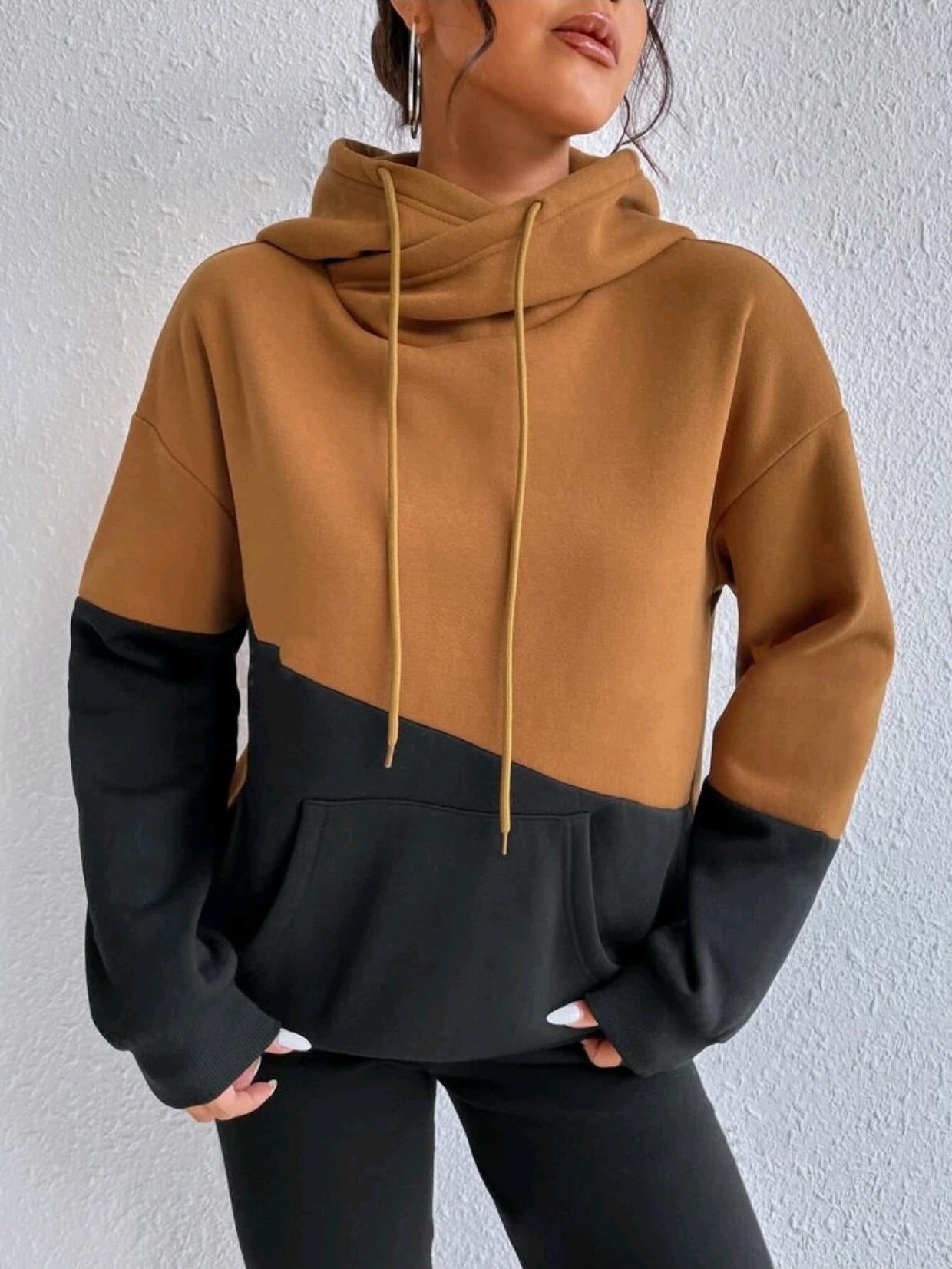Lång Hoodie Dam Avslappnad 100% Bomull-2