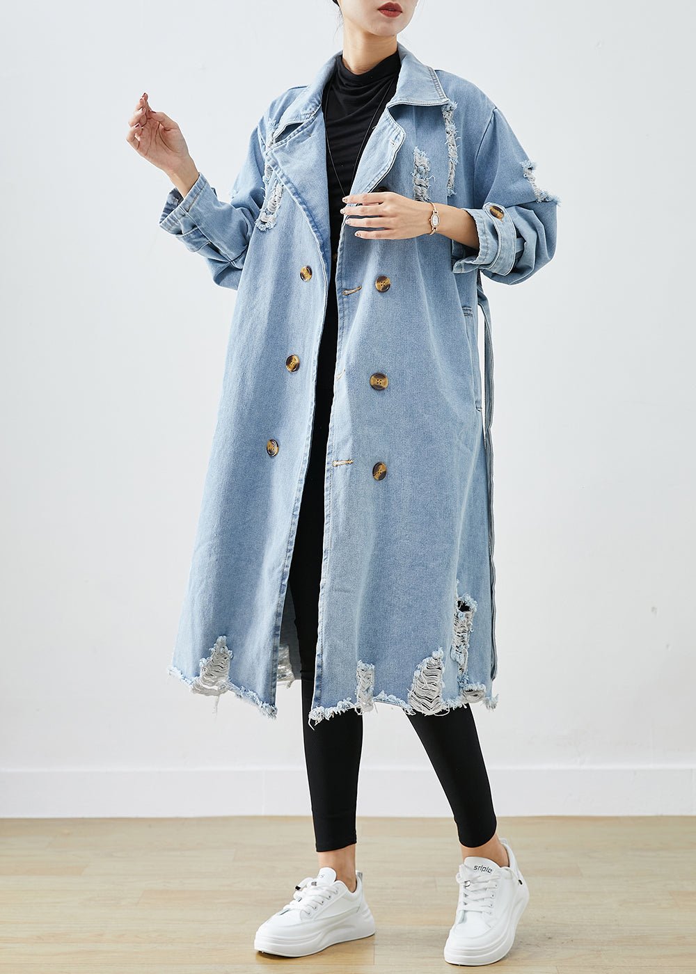 Variant image for Vinterkappa Dam Ribbad Denim Elegant För Vinterbruk-1