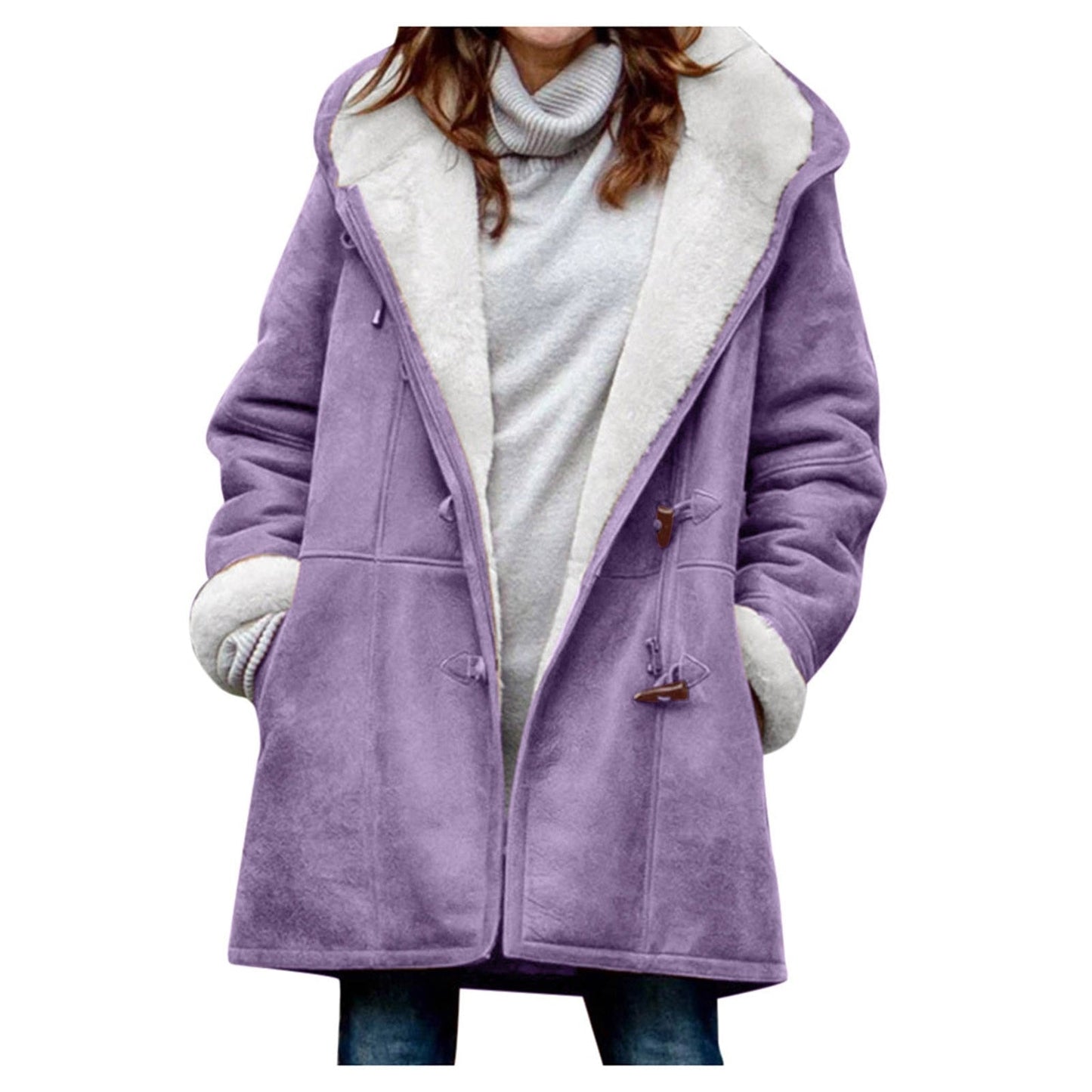 Variant image for Dam Fleecejacka med Huva Mjuk och Trendig Fleece-33