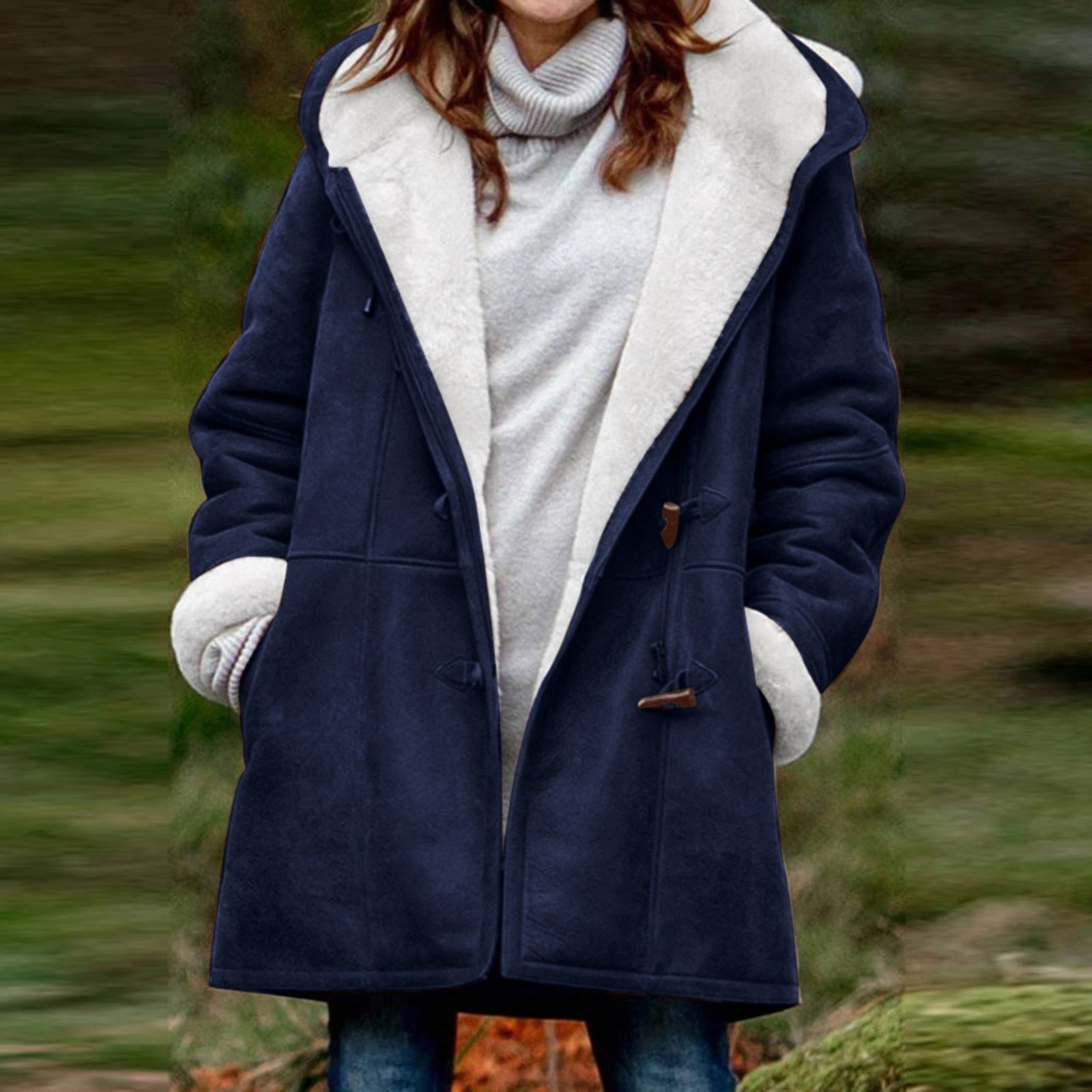 Variant image for Dam Fleecejacka med Huva Mjuk och Trendig Fleece-17
