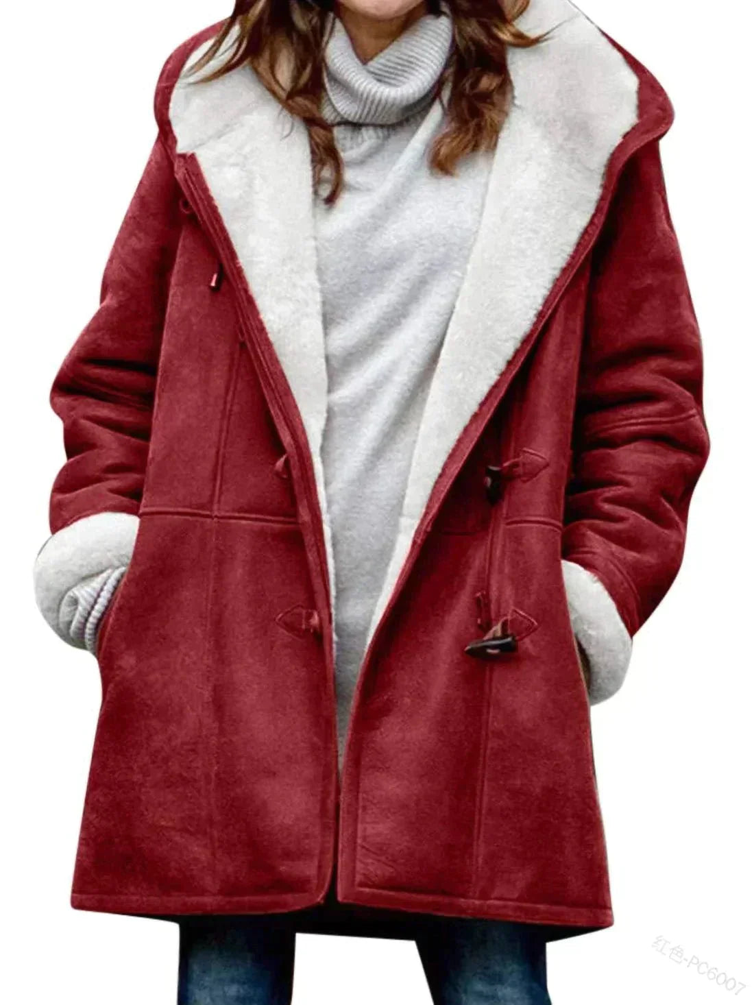 Variant image for Dam Fleecejacka med Huva Mjuk och Trendig Fleece-41