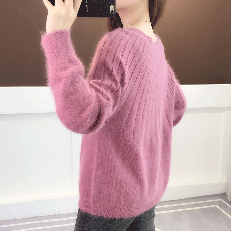 Dam Tröja Mjuk Stickad Akrylblandning Tidlös Design 3