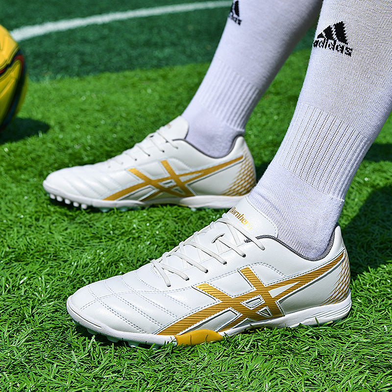 Herrar Fotbollssandaler Icke-Halkande Läder Mikrofiber-5