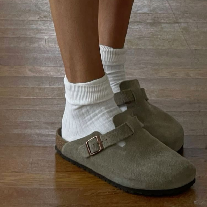 Dam Sandaler Läder Tidlös Design Komfort-3