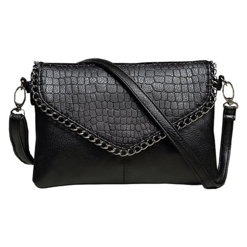 Kvinnors Väska Krokodilmönster Läder Elegant-1
