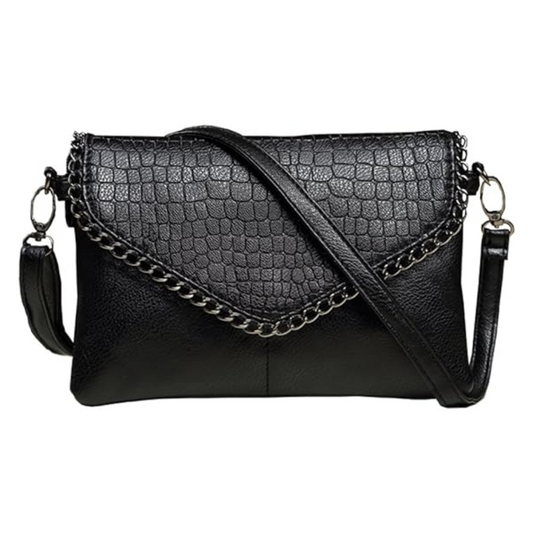 Kvinnors Väska Krokodilmönster Läder Elegant-1