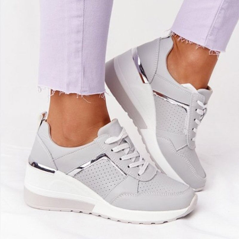 Variant image for Kvinnors Plattform Sneakers Lätta Textil Syntet Fritidsskor-37