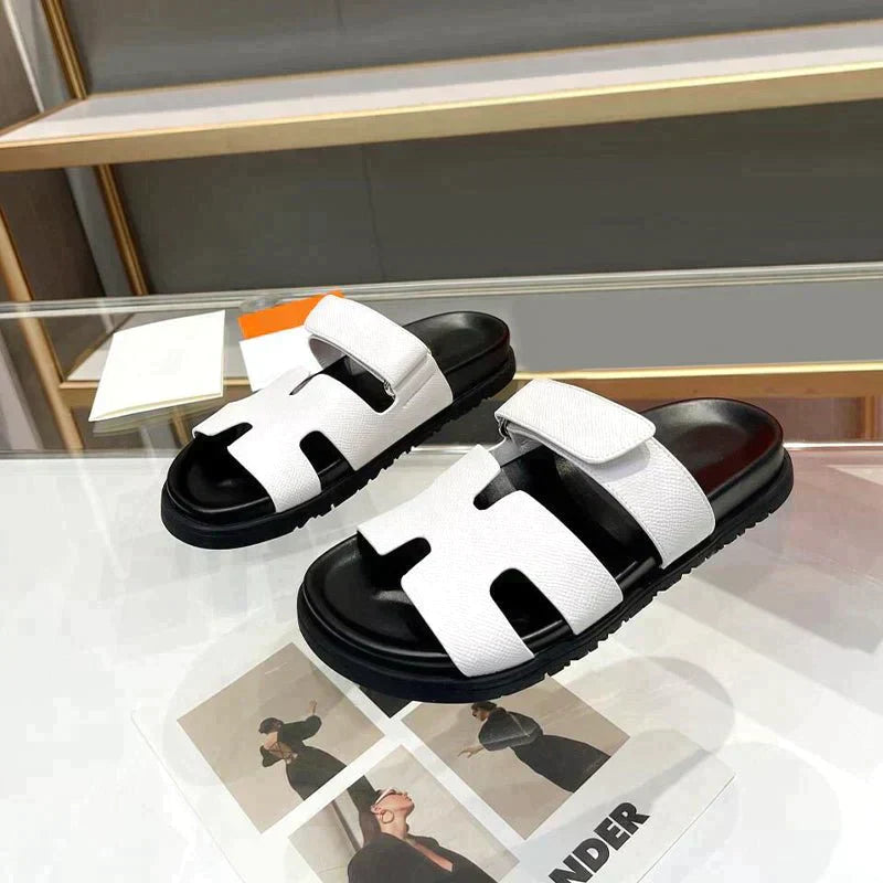 Herrsandaler H-formad Design med Kardborrfäste Syntetmaterial 9