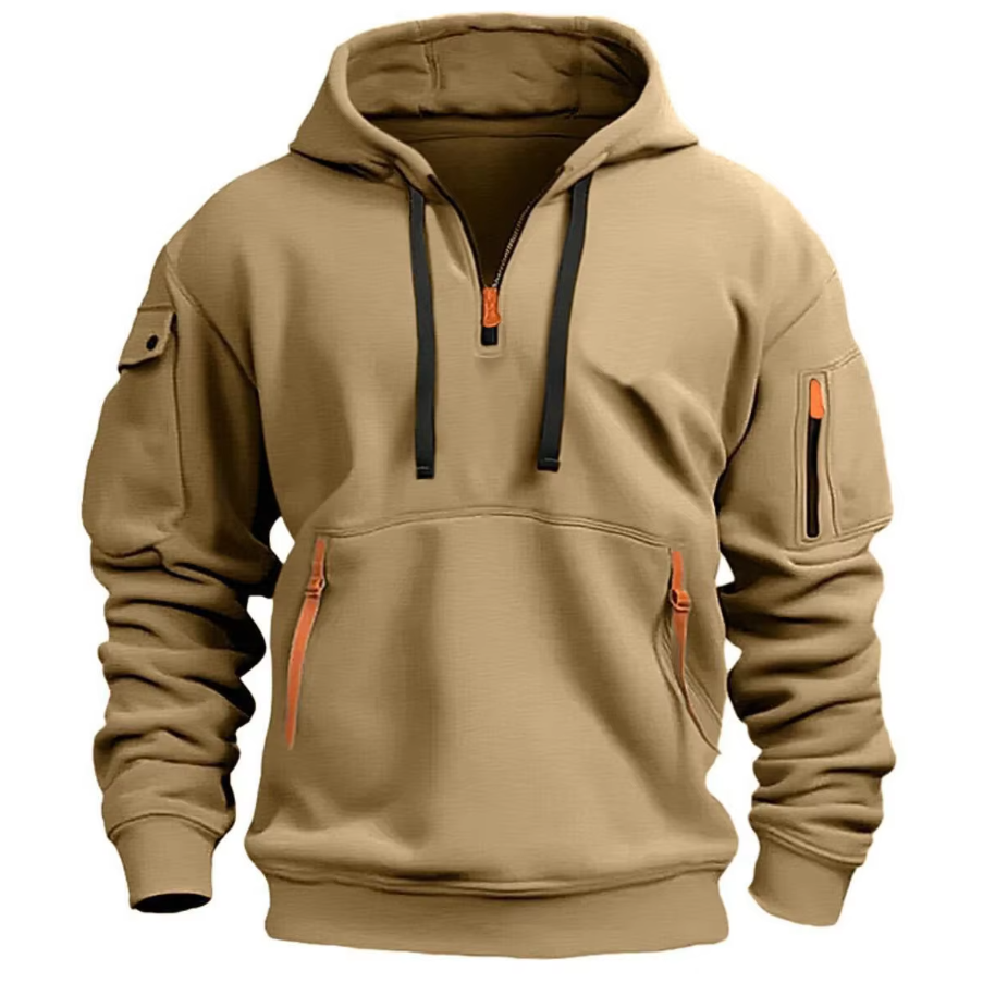Variant image for Herren Hoodie Avslappnad Bomull Löst Passform-13