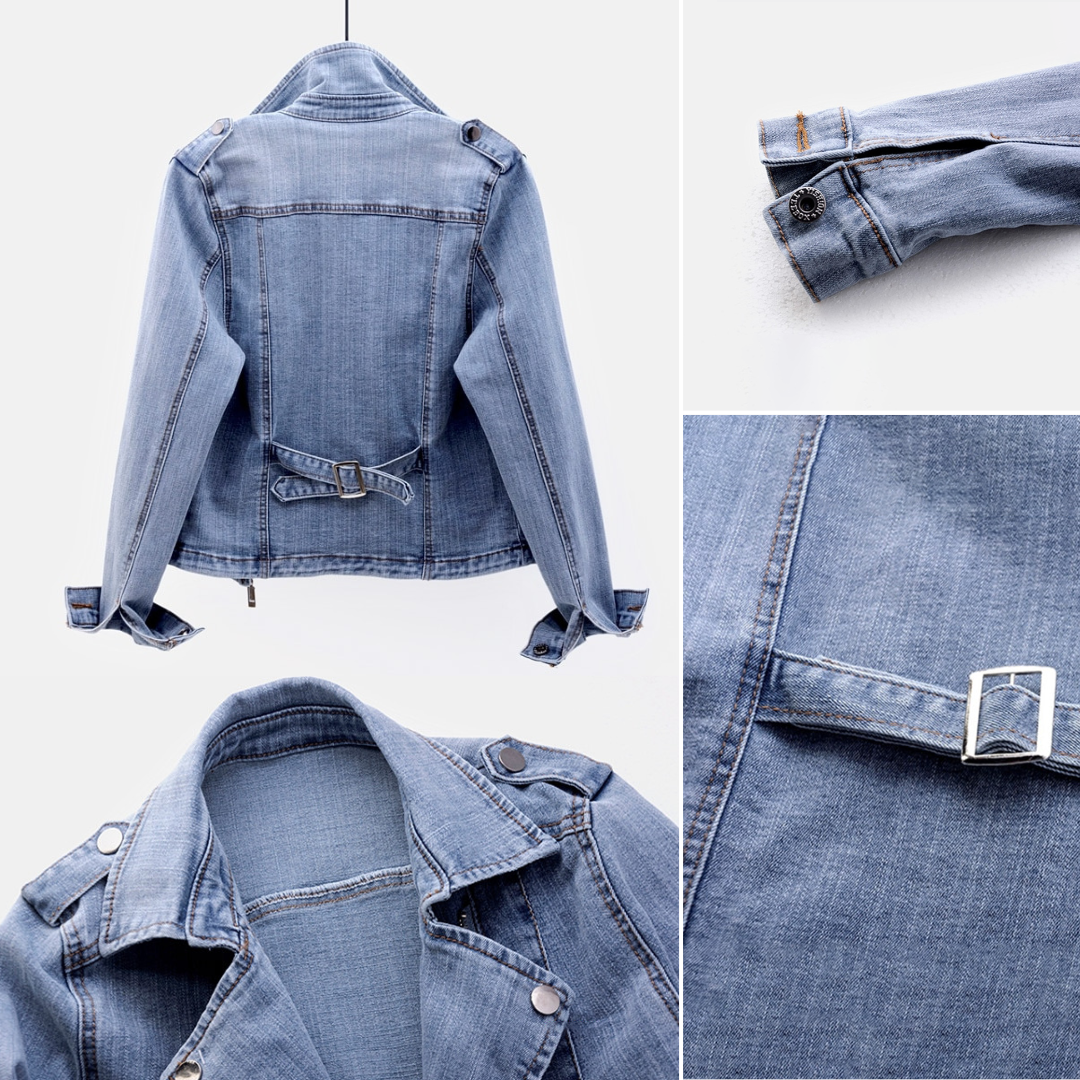 Damjacka Denim Skräddarsydd Silhuett Miljövänlig-3