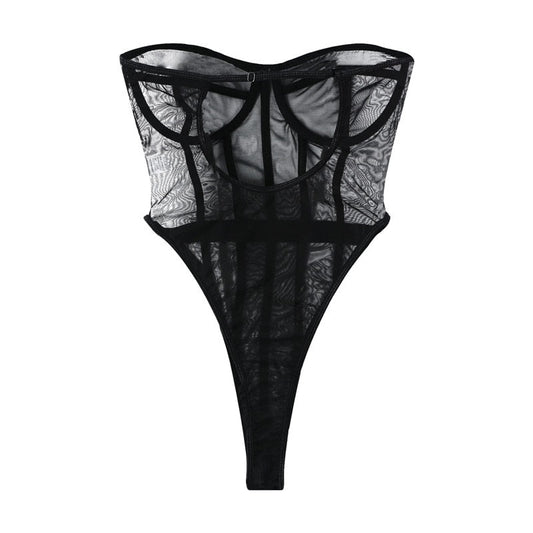 Dam Bodysuit Transparent Slim Fit Polyester-1