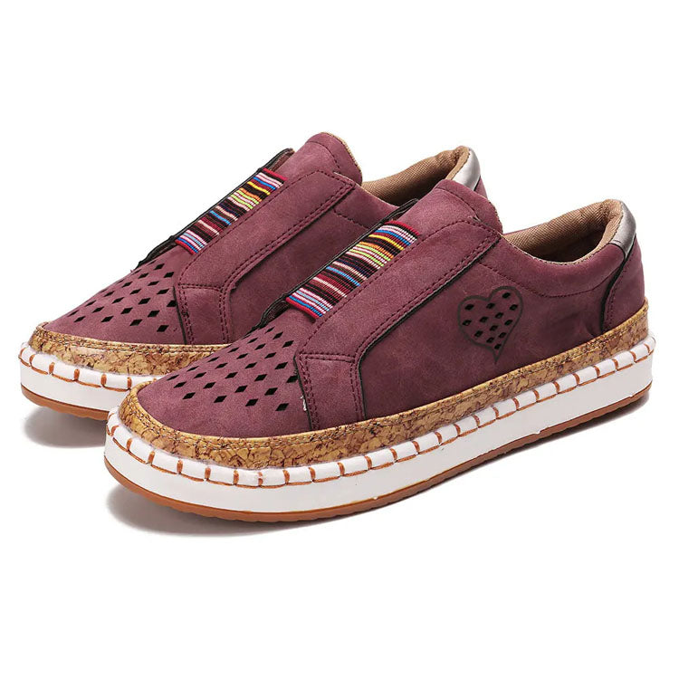 Dam Sneakers Ortopediska Lätta och Bekväma Med Flexibel Sula-2