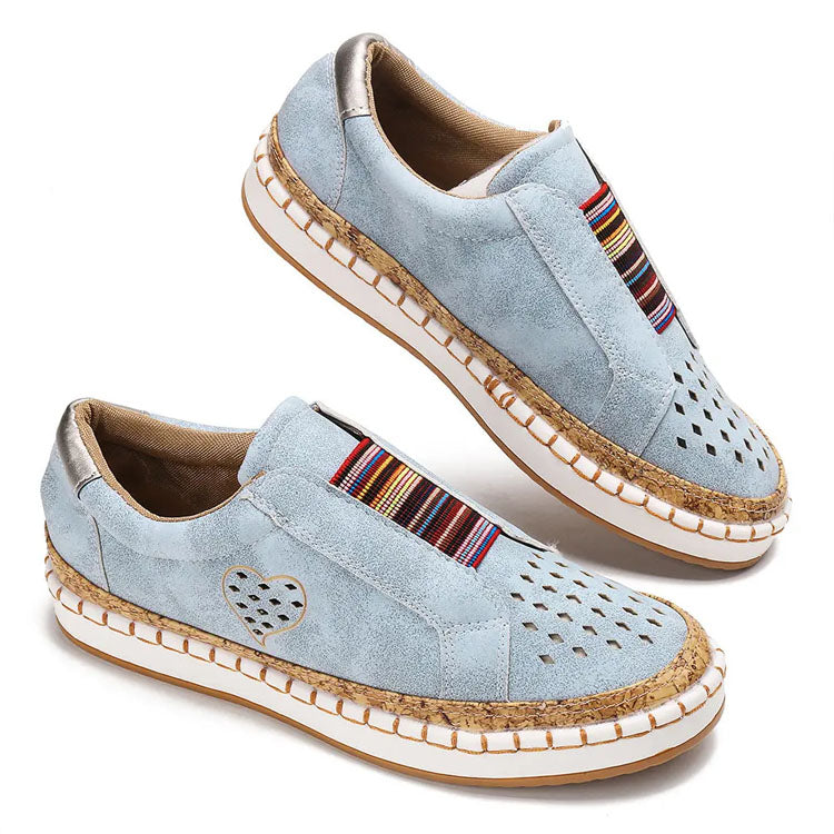 Dam Sneakers Ortopediska Lätta och Bekväma Med Flexibel Sula-4