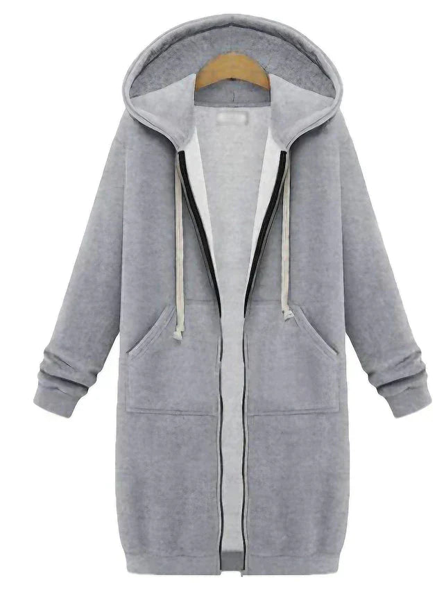 Kvinnor Hoodie Avslappnad Stil Justerbar Huva Mjuk Tyg-5