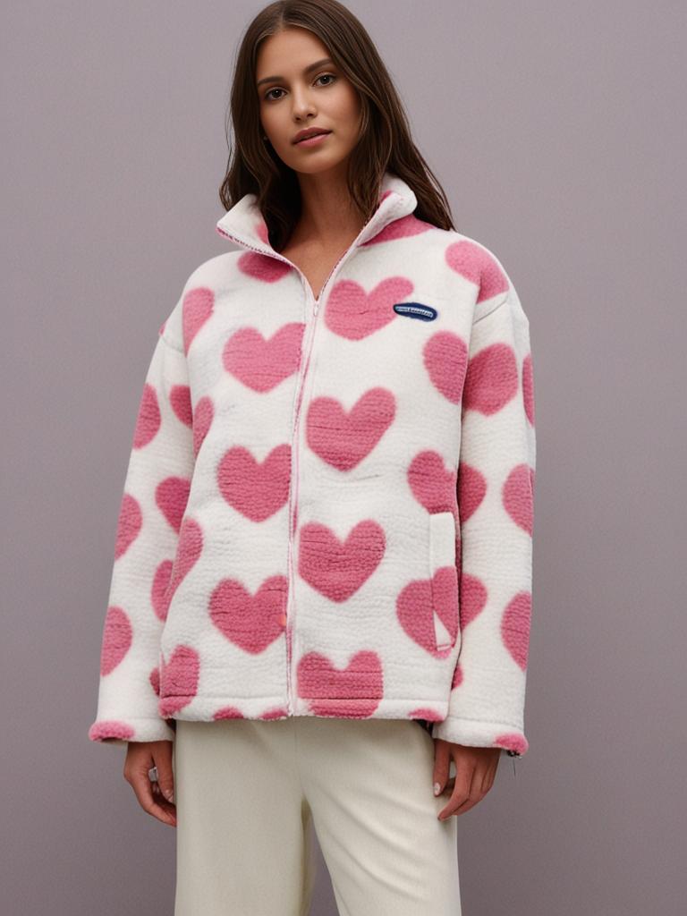 Vinterjacka Dam Vändbar Polyester Elegant och Varm-5