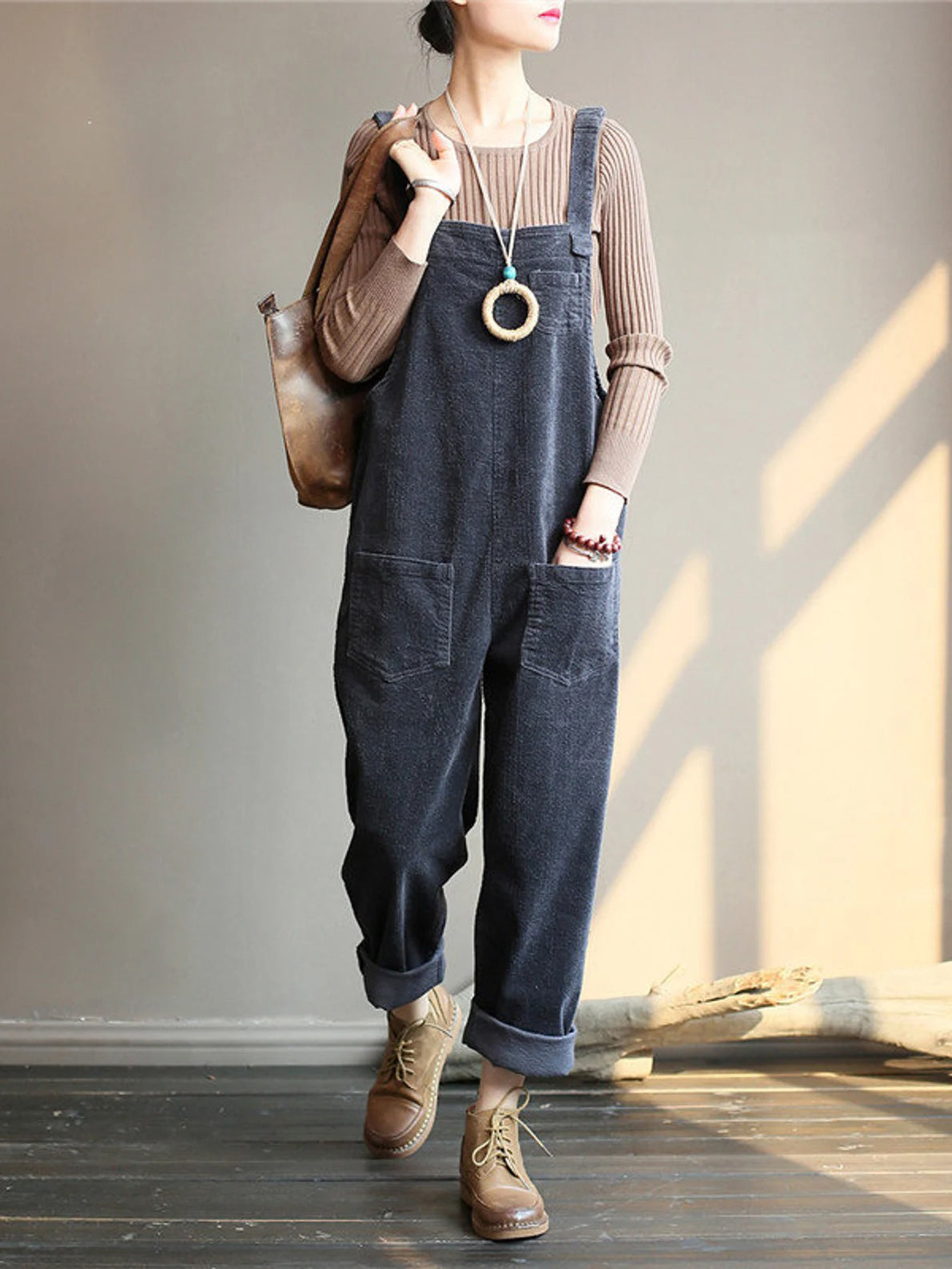 Dam Overall Bred Ben Sammet Elegant Högkvalitativt Material 2