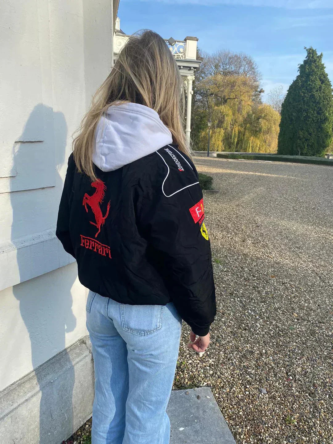 Herrjacka Vintage Racing Stil Polyester Bomull-3
