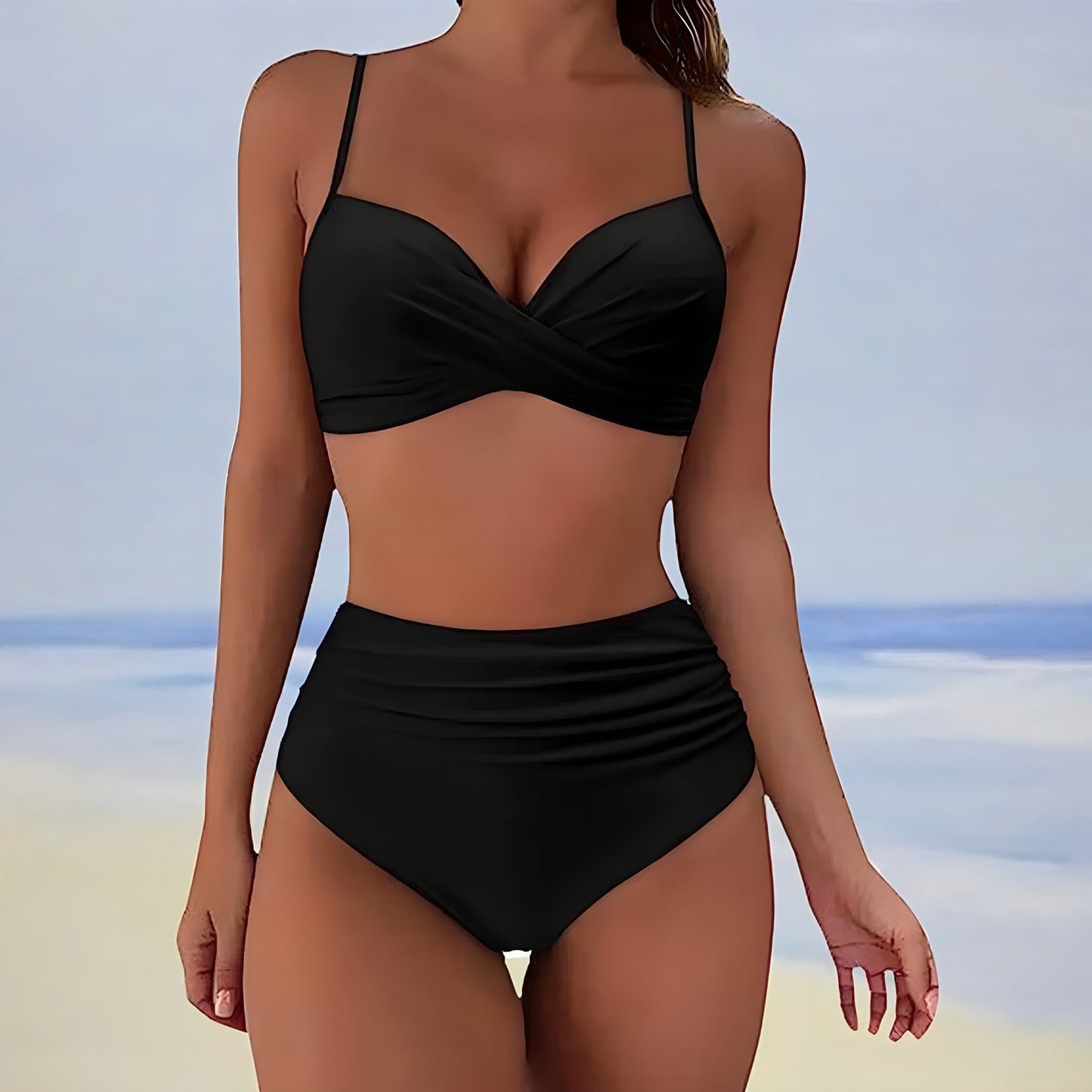 Variant image for Dam Högmidjad Bikini Leopardmönster Elastiskt Tyg-6
